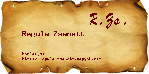Regula Zsanett névjegykártya